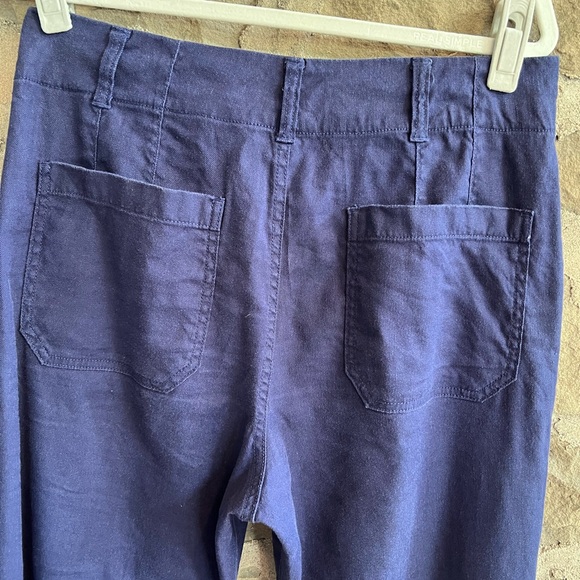 Anthropologie Maeve size 30 Linen edition Colette cropped Wide-Leg Pants - Picture 8 of 9